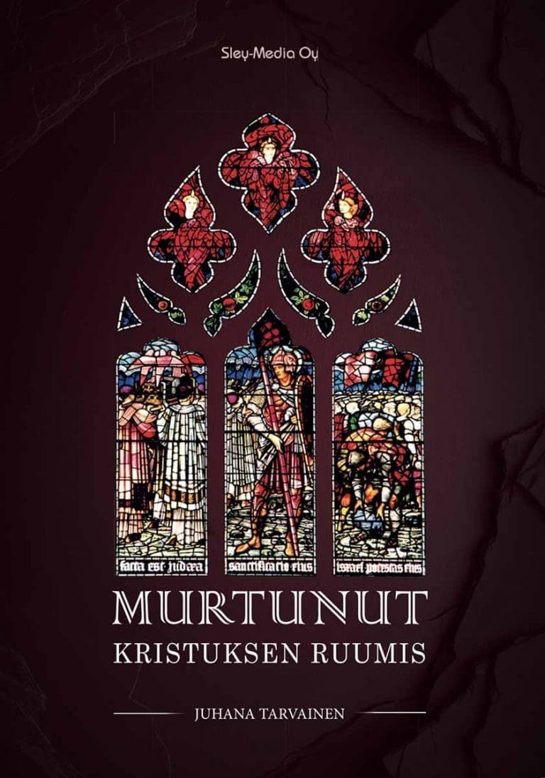 Kuvassa on Juhana Tarvaisen Murtunut Kristuksen ruumis -kirjan kansi. Kirja käsittelee kirkkoa.
